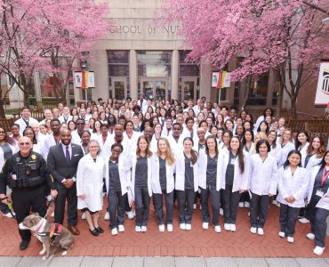 The spring 2019 White Coat Ceremony at the School of Nursing