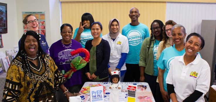 The PATIENTS Program shared health education materials with community members at St. Matthew’s Community Long-Term Outreach Center on World AIDS Day in December 2019.