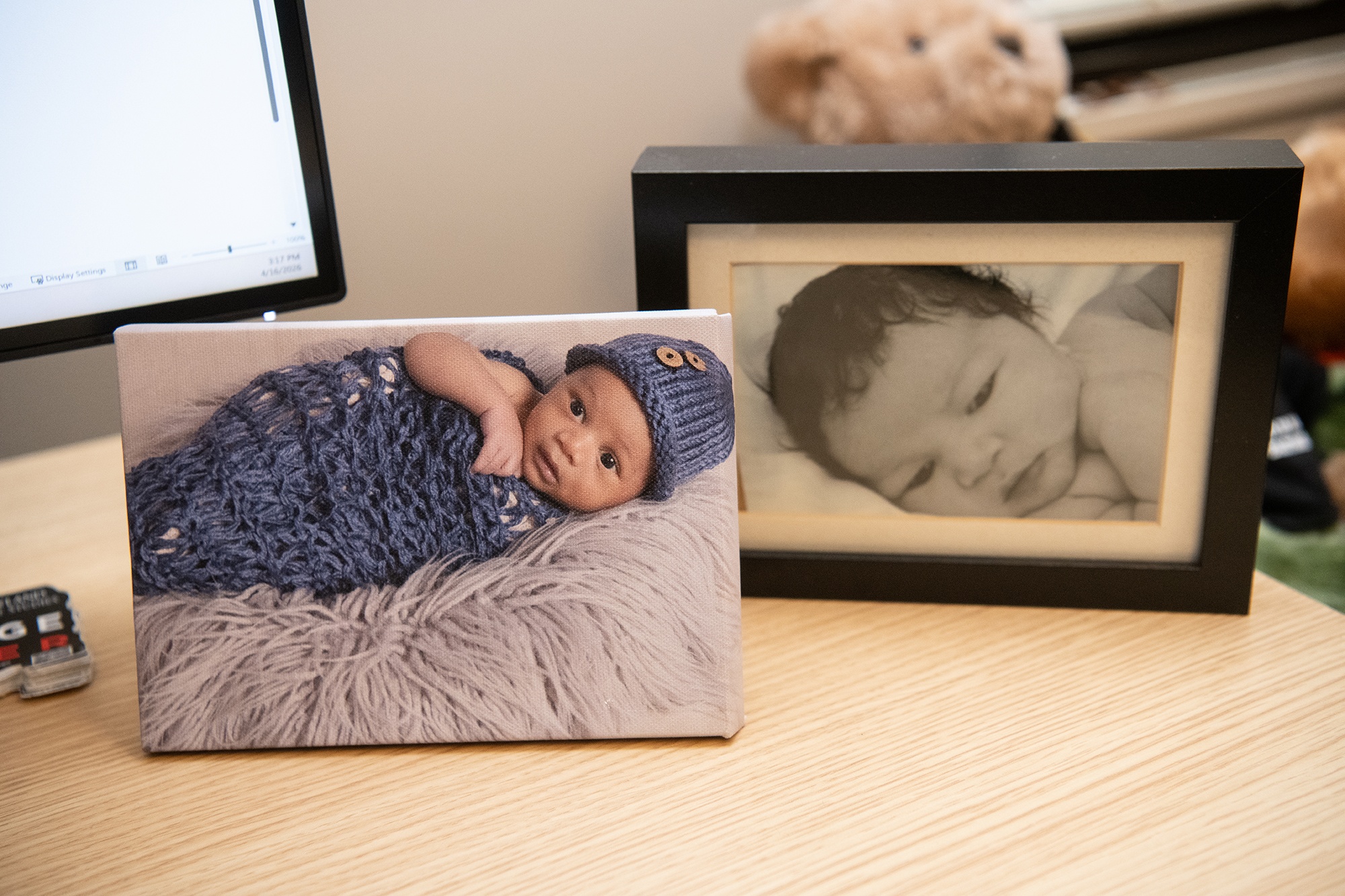 Photos of Jones Carney's two sons when they were infants.