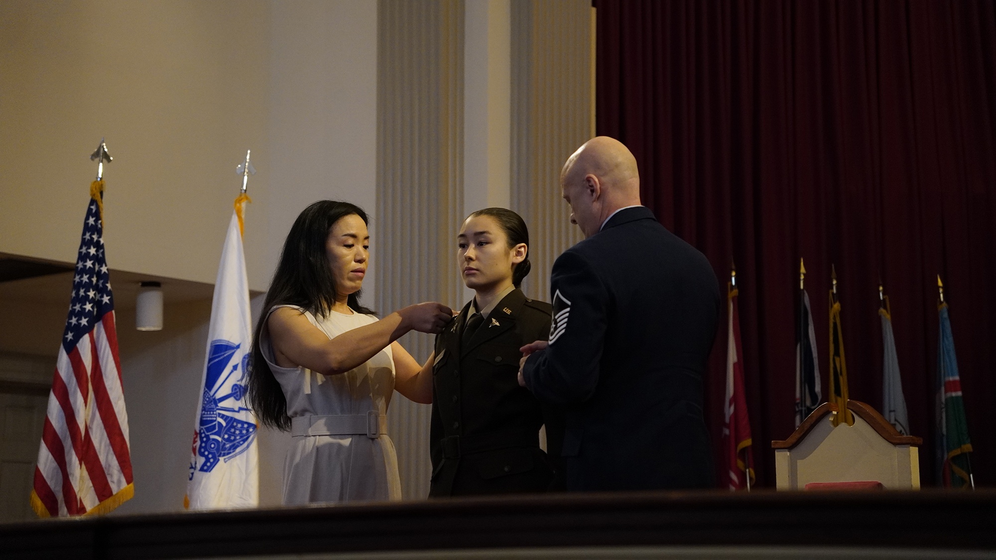 Liah Lawrence, BSN ’25, at her commissioning ceremony.