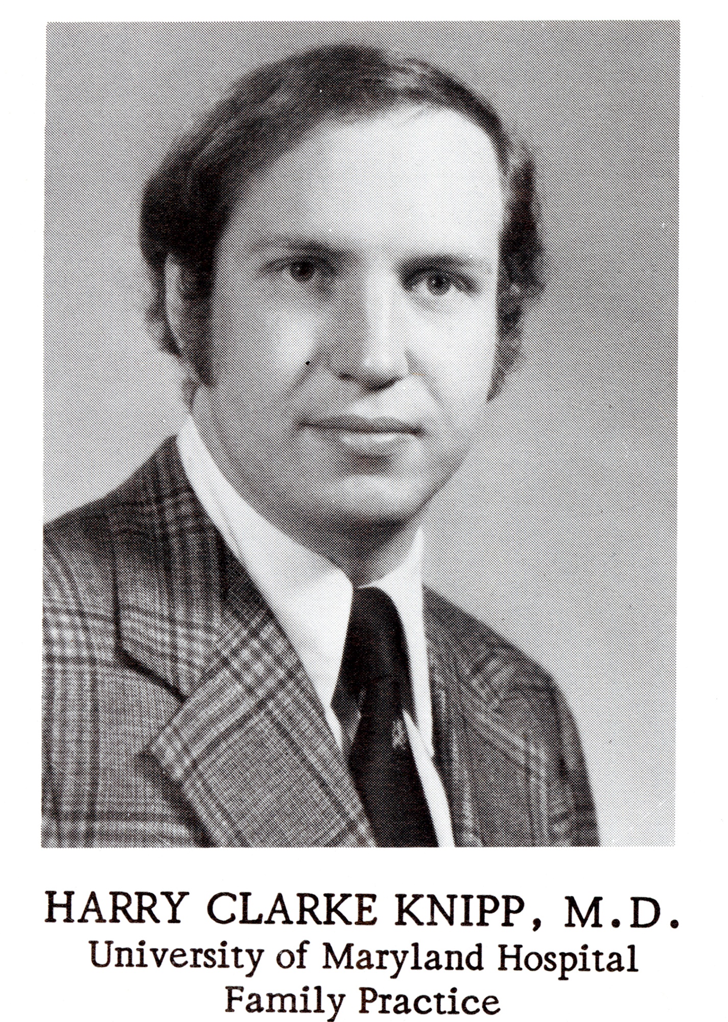Dr. Harry Clarke Knipp, shown in 1976.