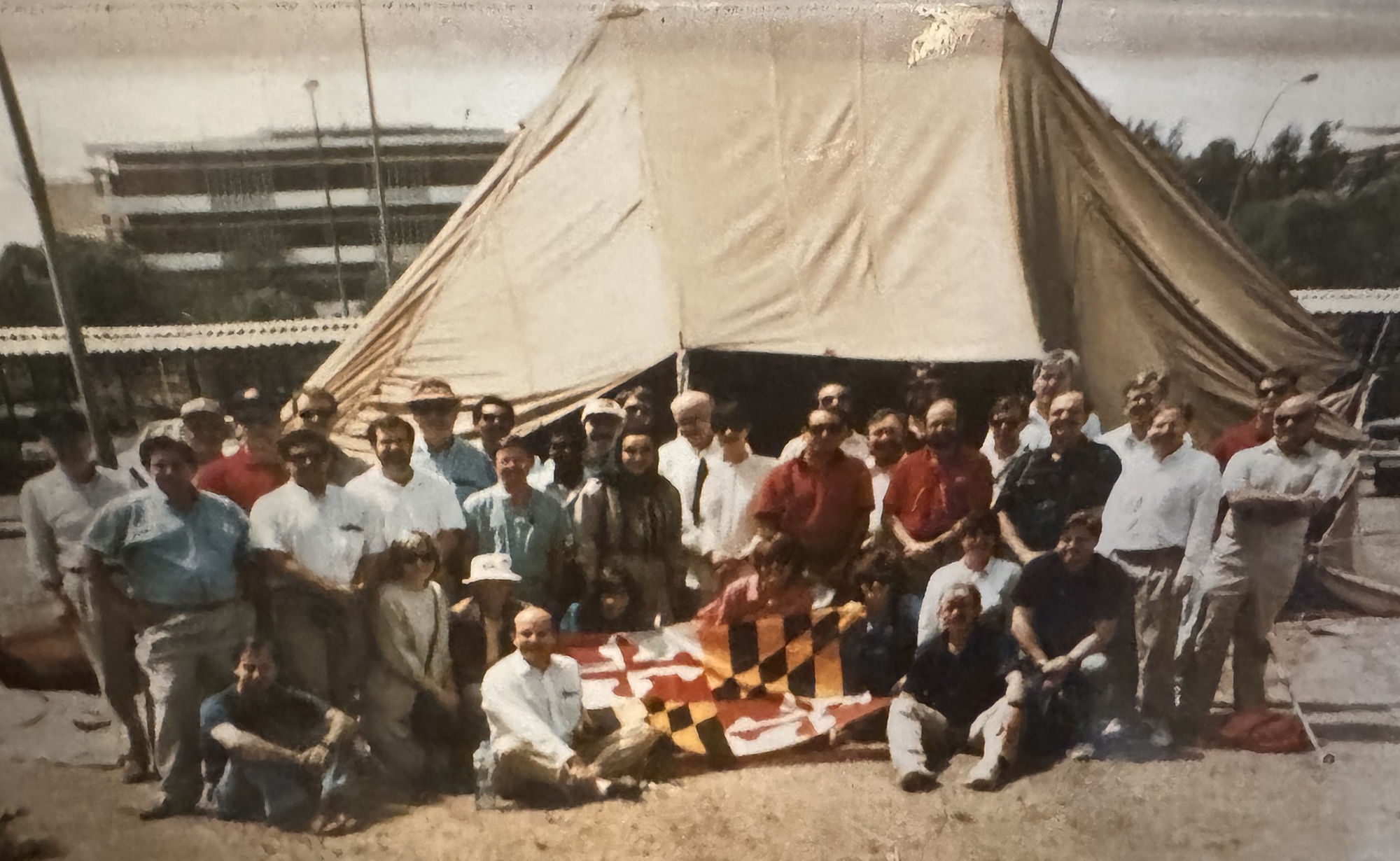 “The Kuwait 38” — 38 Maryland physicians, nurses, social workers, and medical administrators from the University of Maryland, Johns Hopkins University, Baltimore community hospitals, and the Maryland Department of Health — traveled to Kuwait in May 1991 after Desert Storm. 